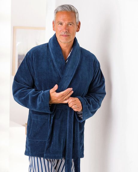 Velour Mens Bed Jacket